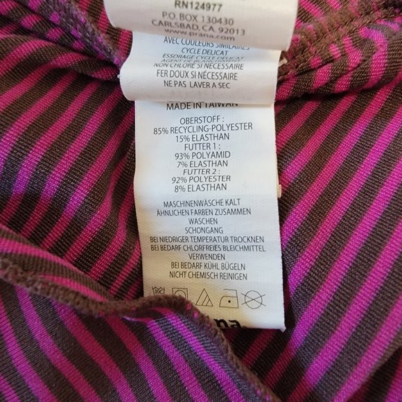 prAna TankTop Size Medium Pink Stripes Athletic Fitness Workout Gym Buil… - Picture 6 of 7